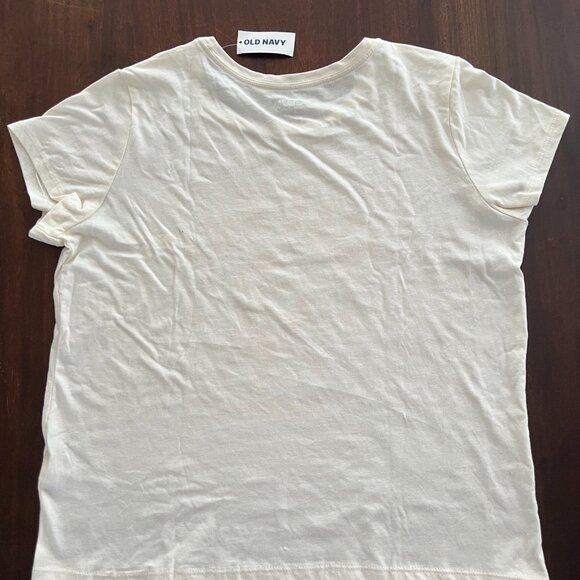 NEW: Old Navy Graphic T-Shirt, off-white, Size XXL(18) Plus - Picture 3 of 6